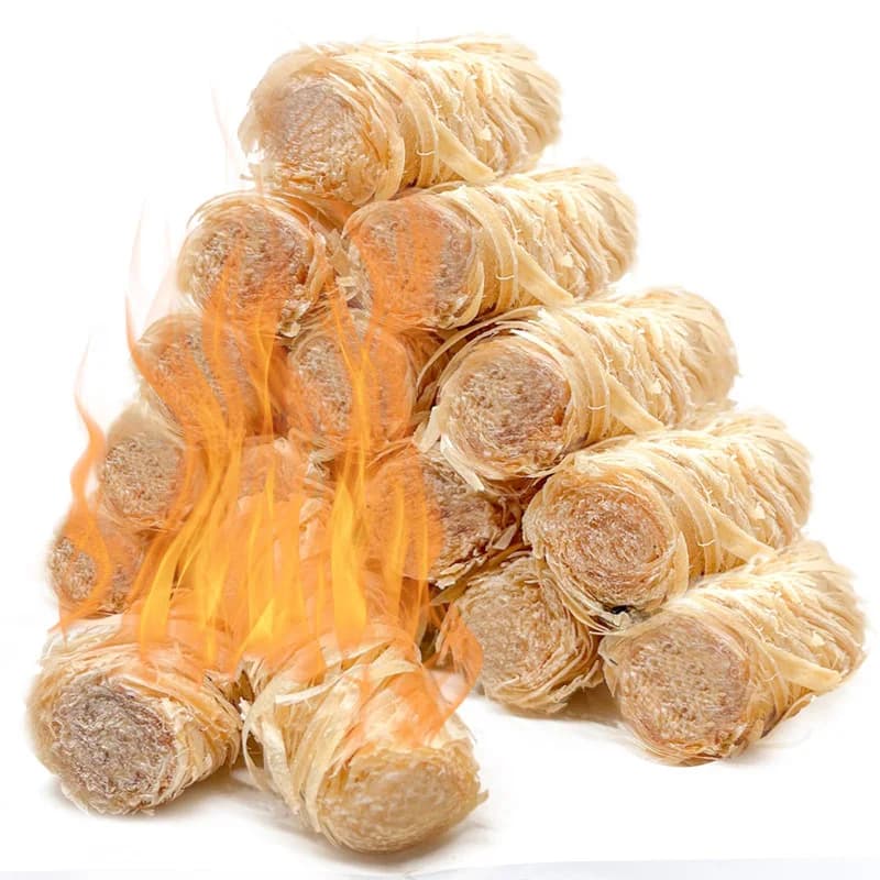 20/40/60pcs Natural Fire Starter,Wax Wood Stick,Suitable for Campfires,Fireplace,Barbecue Stove,Chimney Oven,Charcoal Ignition