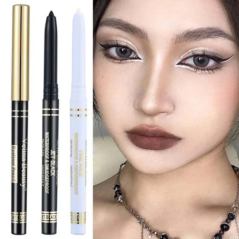 Penna Gel per Eyeliner bianco nero duraturo matita per Eyeliner liquido impermeabile ad asciugatura rapida non Blooming Eye Liner Eyes Makeup Cosmetic