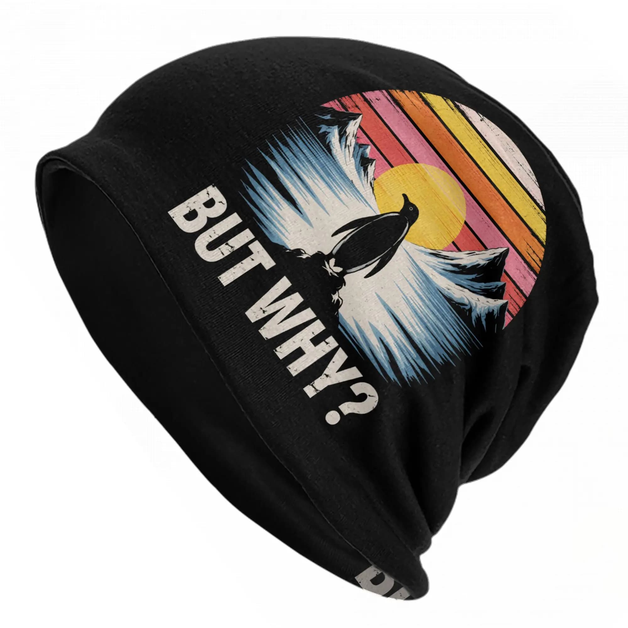 Nihilist Penguin But Why Bonnet Hats Fashion Outdoor Skullies Beanies Hat Unisex Summer Head Wrap Cap