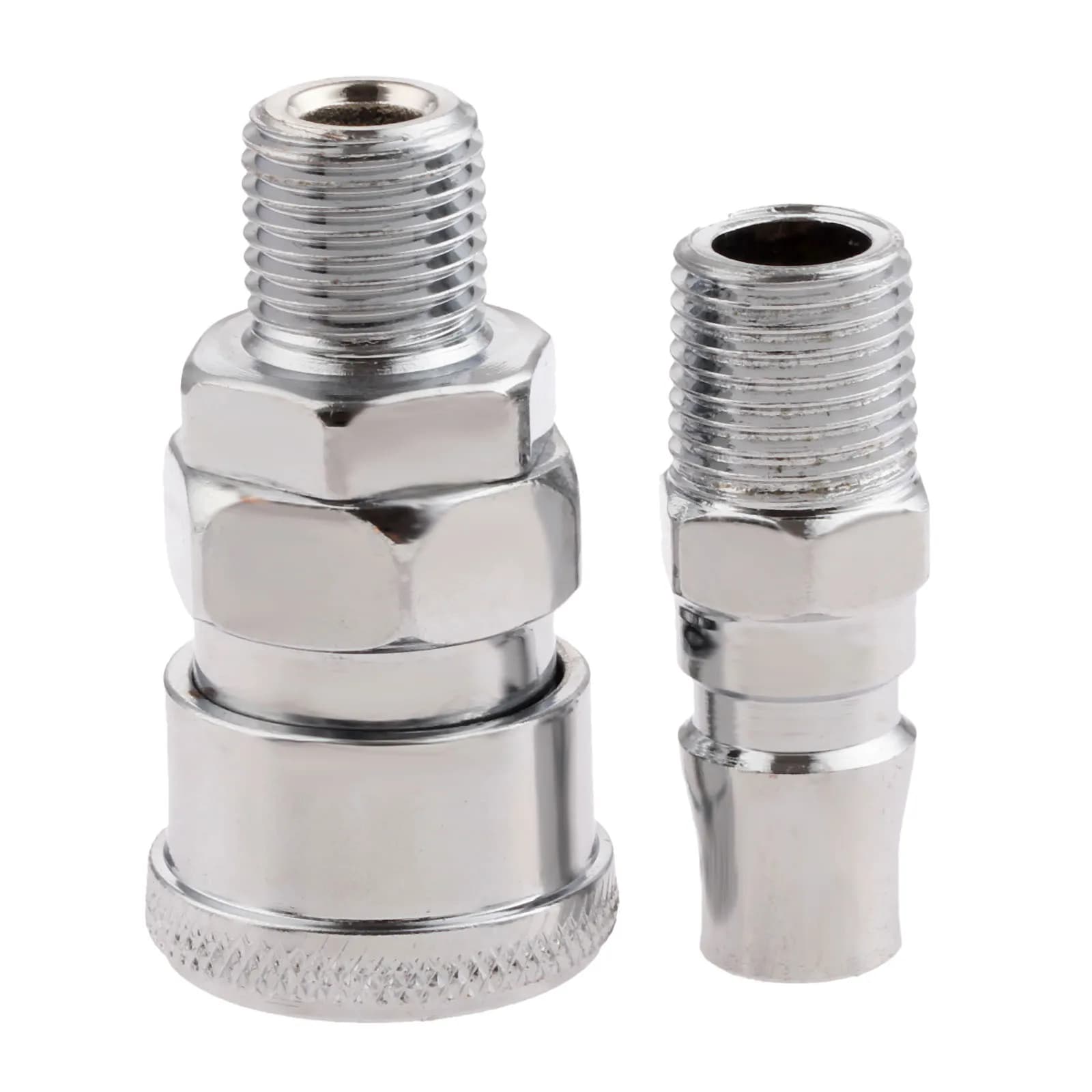 2Pcs/kit Air Line Hose Fittings 1/4" BSP Male Thread Quick Release Coupler Connector Iron Spring Loaded Quick Release Couplers