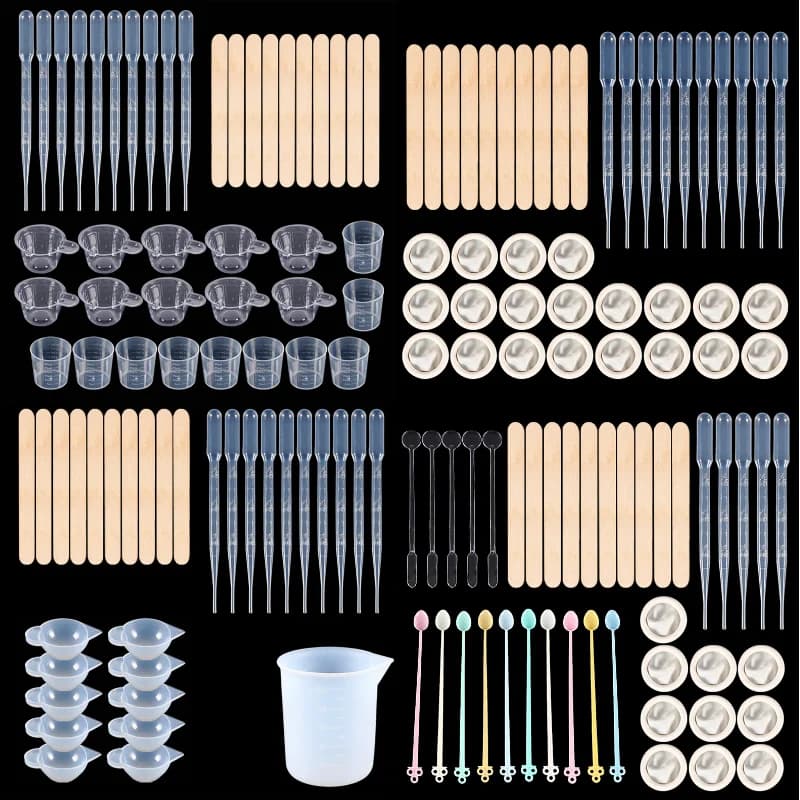 UV Epoxy Resin Tools Kit with Misurins and Counters, Supplies for Creation of Fa-da-Te Jewelry for Beginners