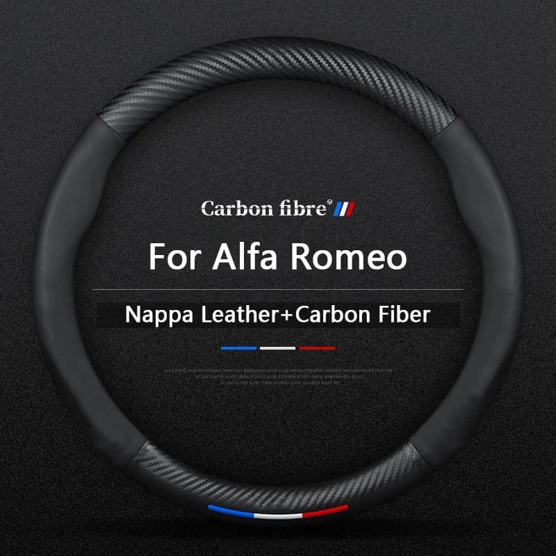 Suitable for Alfa Romeo Giulia Stelvio Tonale Giulietta 159 147 156 166 Mito Sportiva Auto Carbon fiber leather cover