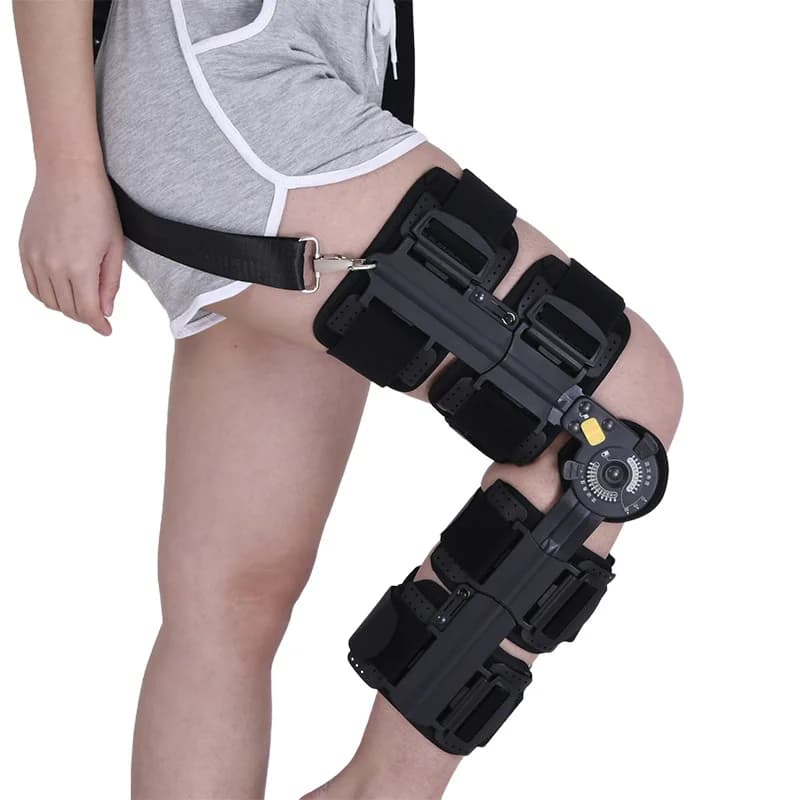 Supporto per l'articolazione del ginocchio regolabile per uso domestico, supporto per l'arto inferiore, riabilitazione del ginocchio, frattura delle gambe, equipaggiamento protettivo del menisco J2304