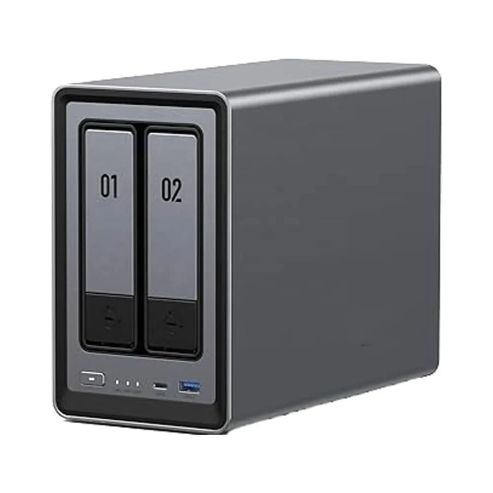 NAS DXP2800 Desktop a 2 alloggiamenti a doppia via Archiviazione attaccata nella rete N100 CPU quad-core 8 GB DDR5 RAM 2,5 GbE Ethernet 2 slot M.2 NVMe 4K
