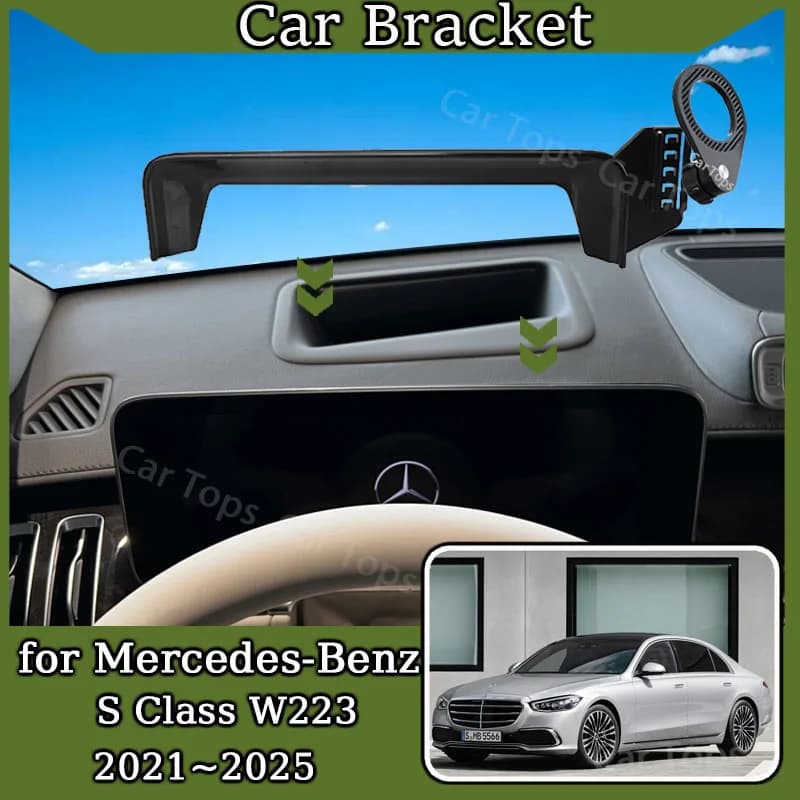 Per Mercedes-Benz classe S W223 2023 2021 ~ 2025 supporto per cellulare per Auto supporto magnetico MagSafe staffa GPS accessori per supporto automatico