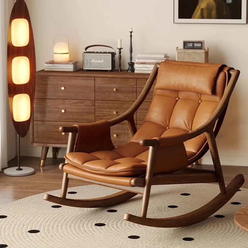 Sedie da soggiorno a dondolo relax Braccioli da gioco Mobile Sedie di design di lusso Camera da letto Lettura Fauteuil Salon Mobili in stile cinese