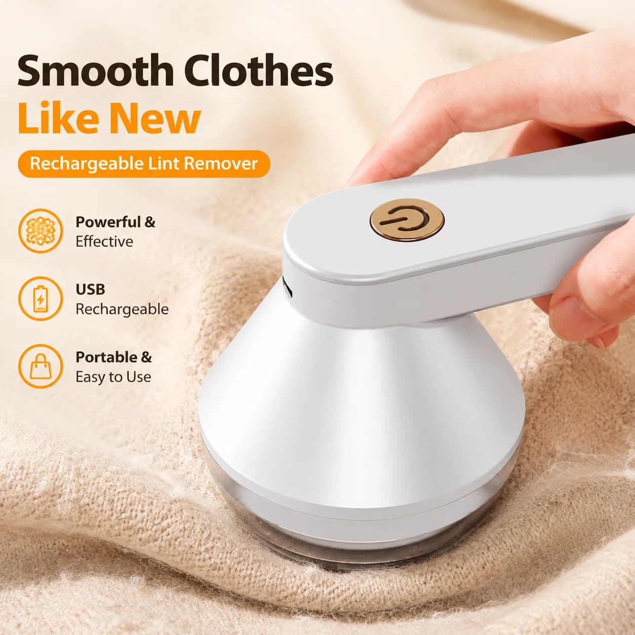 Rechargeable Lint Remover Electric Fabric Shaver Portable Clothes Fuzz Trimmer for Sweater Coat USB Charging