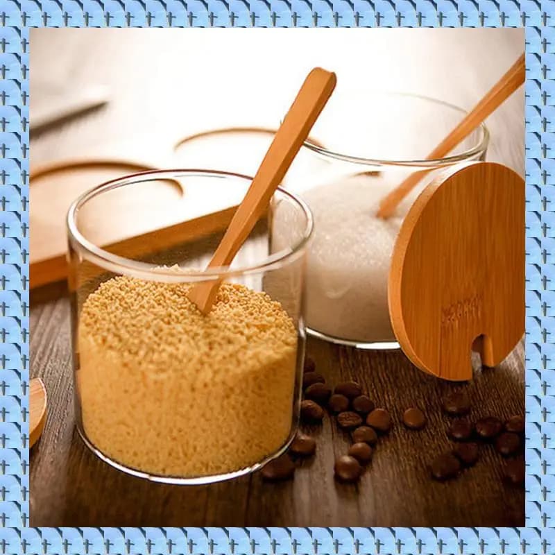 Barattoli per condimenti NOCM con coperchi e cucchiai, set di 6 barattoli per spezie Contenitori per condimenti trasparenti per sale e pepe da cucina