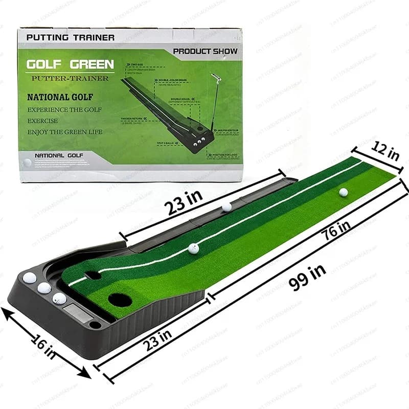 Pista di ritorno automatico della palla di aiuto per l'allenamento del golf per interni/esterni di vendita caldo per la pratica del tappetino