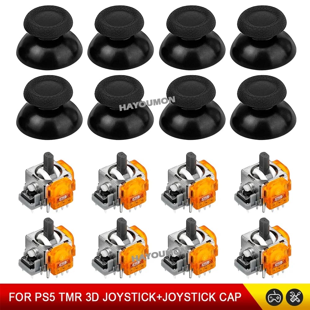 Joystick Elettromagnetico TMR per Controller PS5, Modulo Sensore Analogico 3D con Cappucci per Joystick, Accessorio per Giochi