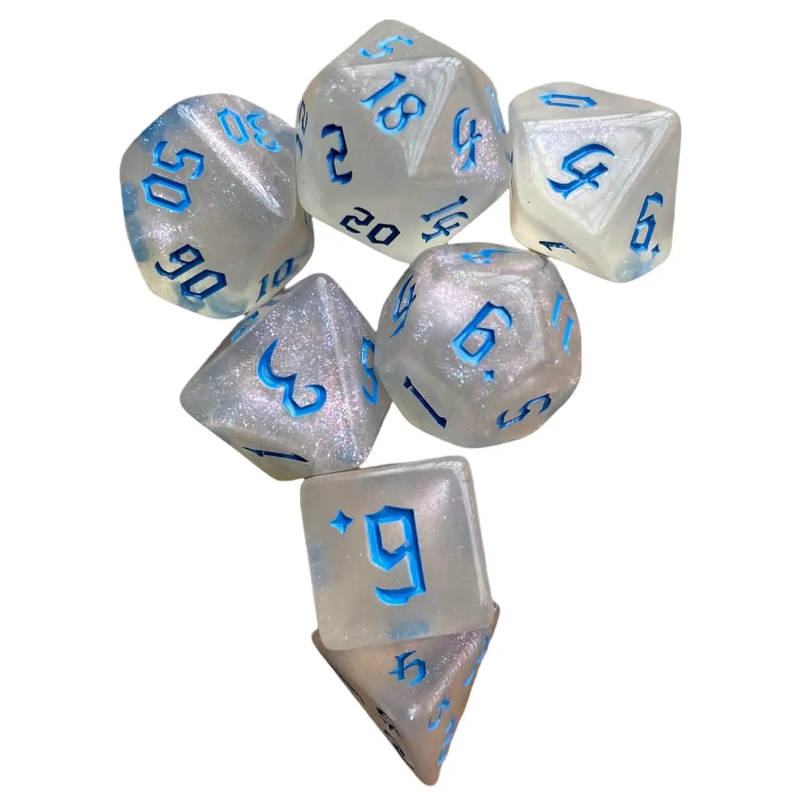 Set di Dadi Poliedrici in Acrilico per Giochi da Tavolo, Apprendimento della Matematica, Puzzle Logici e Attività di Gioco di Ruolo