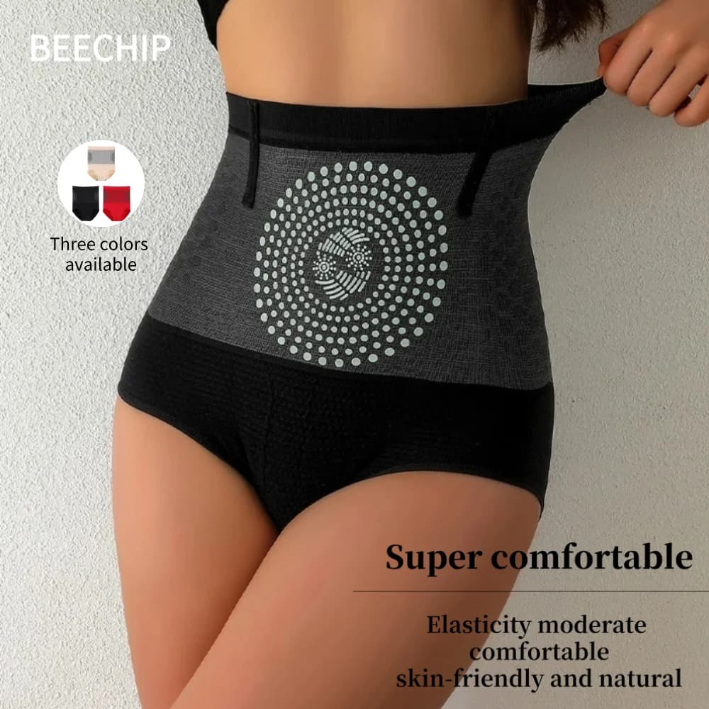 Beechip Mutandine High Waist Patterns with Abdominal Control, Magnetic Therapy and Darkness Heat