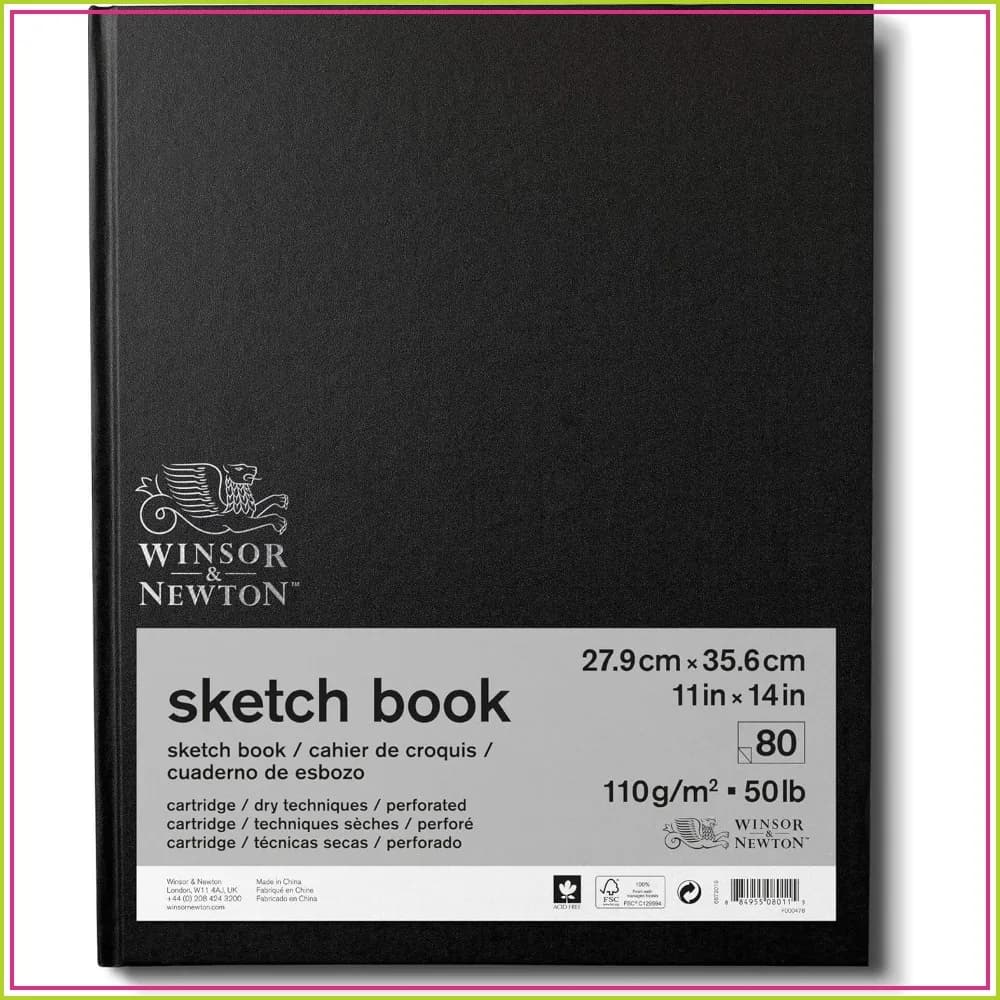11x14 Hardbound Sketch Book, 80 Sheets, 110gsm, Natural White Paper for Drawing