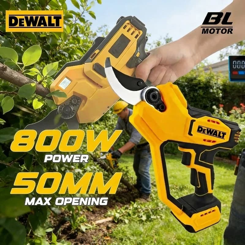 DEWALT Brushless 35mm wireless pruning scissors, high power branches shears, DEWALT battery compatible electric tool