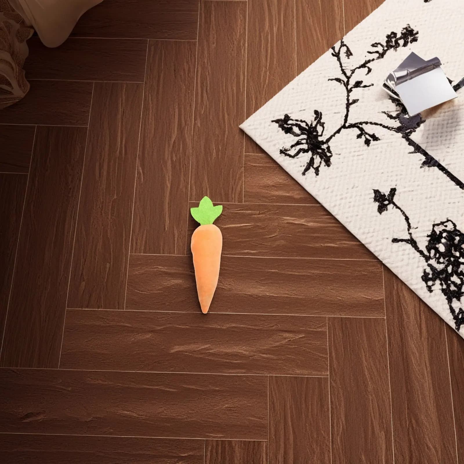 Giocattolo per Gatti a Forma di Carota Grande, Morbido e Resistente, Interattivo per Gattini da Interno, con Catnip Naturale