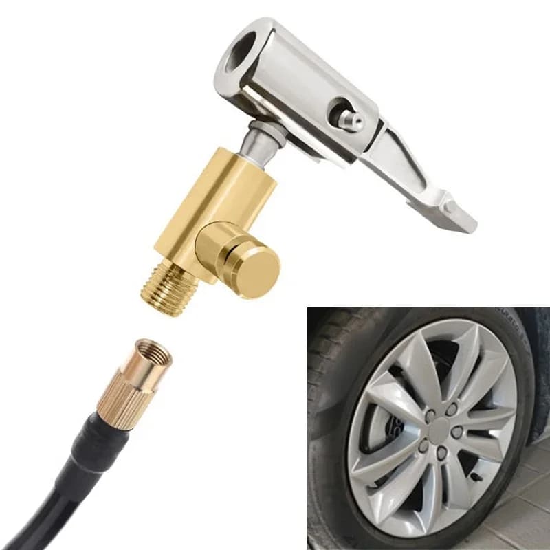 Strumenti di riparazione pneumatici per auto Punta della pompa per auto Tipo di clip della valvola della gomma Conversione dell'ugello Adattatore clip-on del connettore della valvola di gonfiaggio dei pneumatici automatici