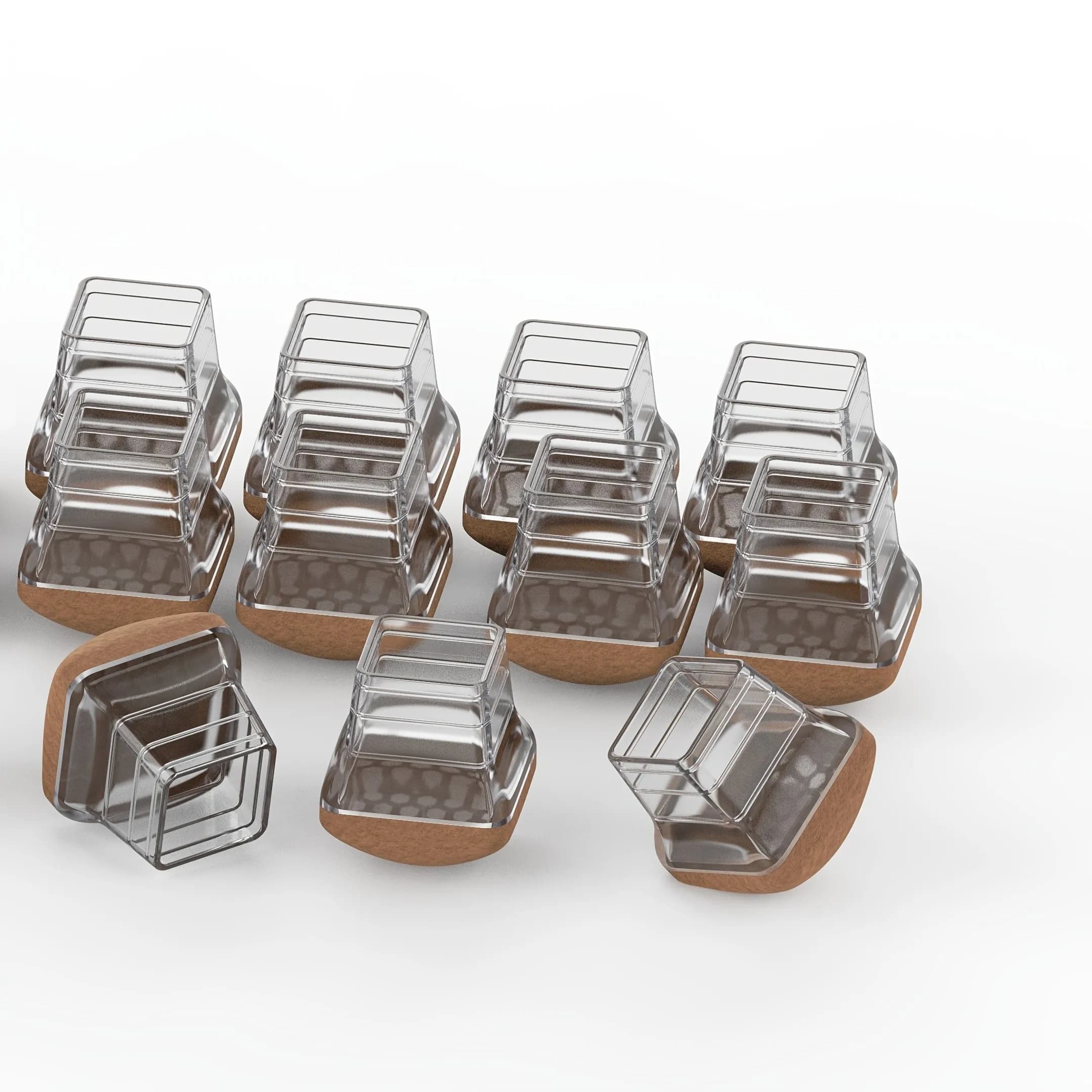8/16PCS Coprigambe per sedie in silicone antiscivolo Prevenire i graffi Silenzioso Protezione per pavimenti in legno duro Piedini per mobili in feltro impermeabile