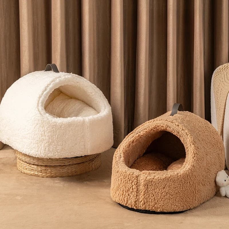 Lettiera per Gatti in Lana d'Agnello per Tenere Caldo in Inverno, Cuccia per Cani, Lettiere per Gatti, Giocattoli per Gatti, Cuccia per Gatti, Casa per Animali Domestici