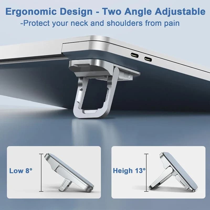 Adjustable Foldable Laptop Bracket, Portable Universal Cooling Riser Design, 2Pcs Notebook Stand for Home Office Daily Use