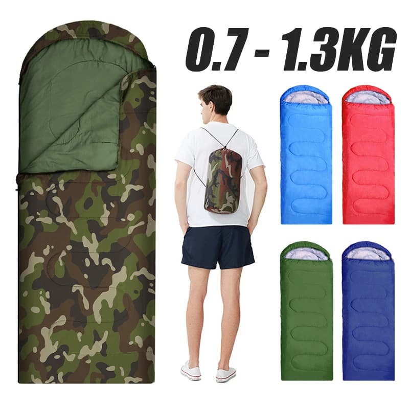 0.7-1.3kg Outdoor sleeping bag Autumn Winter Spring Cover Keep warm Sleeping Hooded camping equipment Hiking Rest Cover