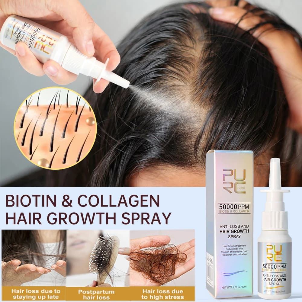 Hair care products Biotin and collagen Spray for hair growth Quick hair growth Increase serum Anti-loss treatment of scalp Hair care
