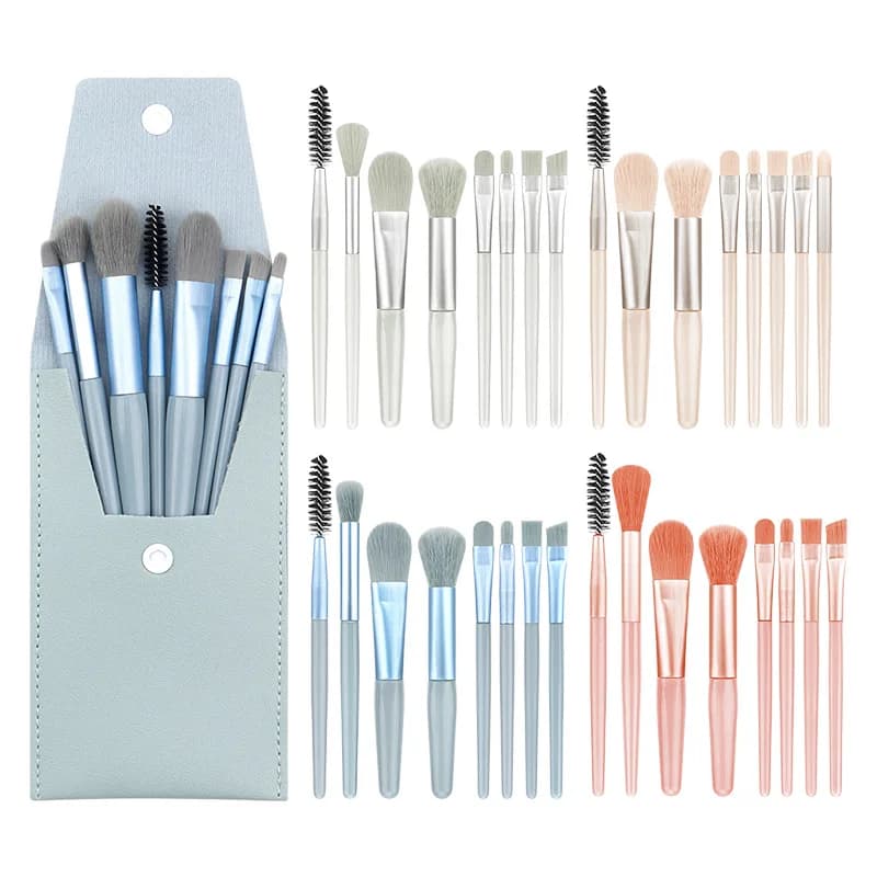 Premium 8PCS Makeup Brush Set Portable Concealer Powder Eyeshadow Brushes Soft Bristle Beauty Tools