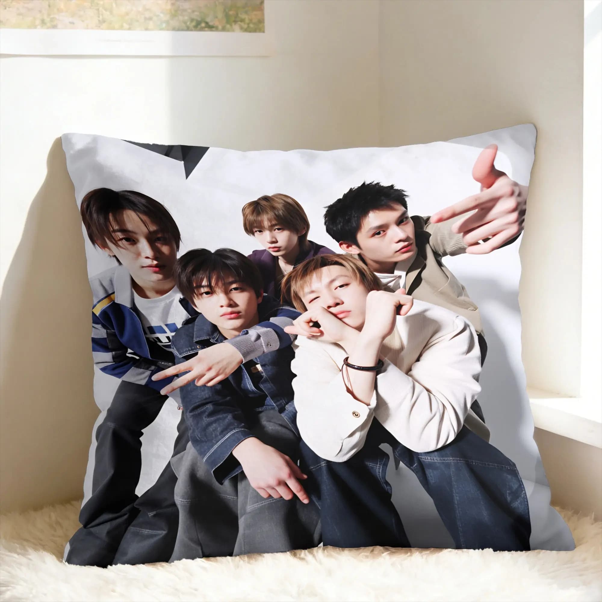 Federa per cuscino Kpop C-Cortis, federa quadrata per divano, decorazione per la casa, federe alla moda