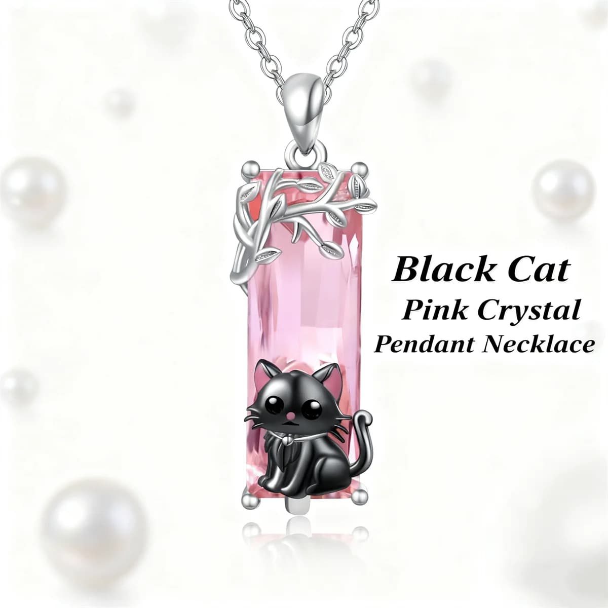 Collana con ciondolo in lega di albero della vita delicato e gatto carino curativo caldo da indossare ogni giorno, feste, regalo perfetto per amici, famiglia, compleanni