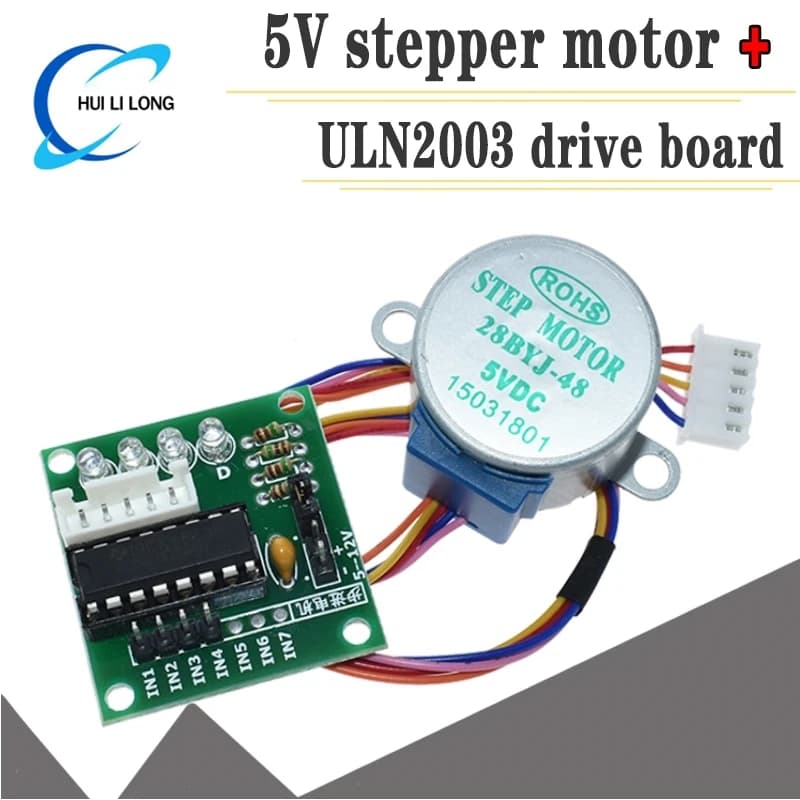 1 set Electronics Intelligent 28BYJ-48 5V 4 Phases DC Gear Motor Overpass + ULN2003 Driver card for arduino Kit FAI DA TE
