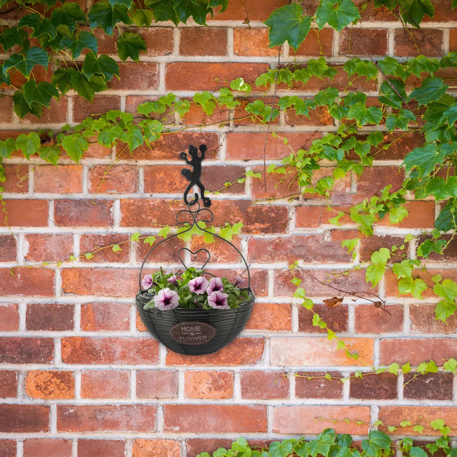 Cast Iron Gecko Wall Hook For Hanging Plants Decorative Plant Hanger Outdoor Indoor Garden Towel Clothes Rack Holder Dark