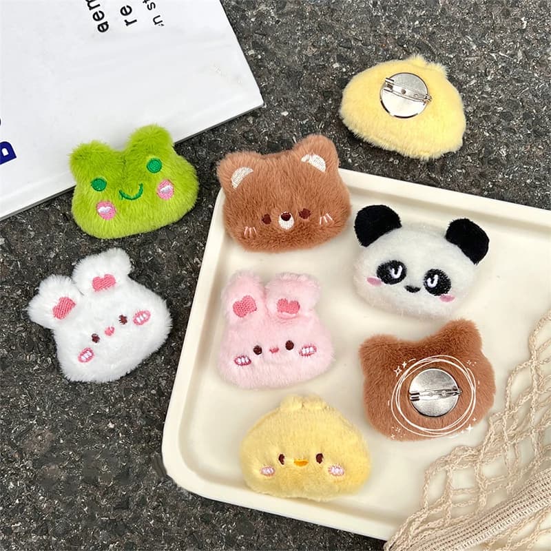 Spille Decorative a Forma di Animali Cartoon: Rana, Orso, Coniglio, Panda, Pulcino, Accessori per Borse e Abbigliamento