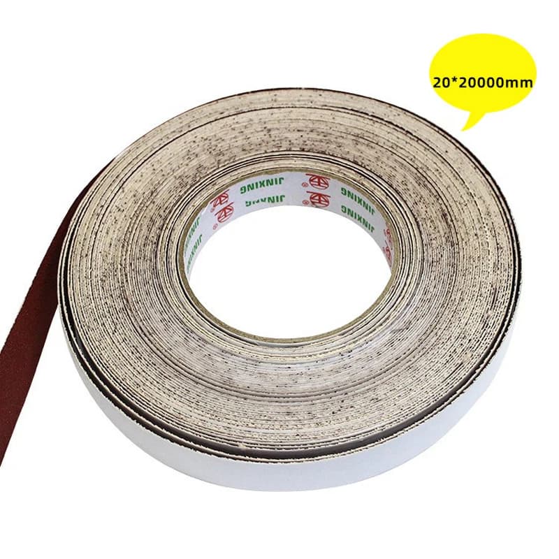 Self-Adhesive Sanding Belt 20x20000mm Portable Machine Special Sanding Cloth Roll Heavy-Duty Sandpaper Strip for Polishing And F