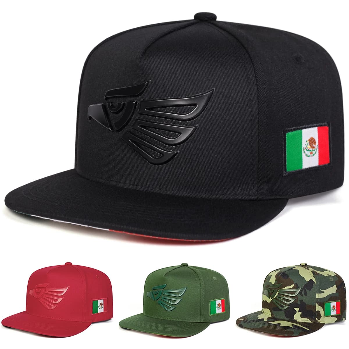 Cappelli Hip-hop Unisex con Ricamo Testa d'Aquila, Cappellini da Baseball Regolabili per Primavera e Autunno, Protezione Solare