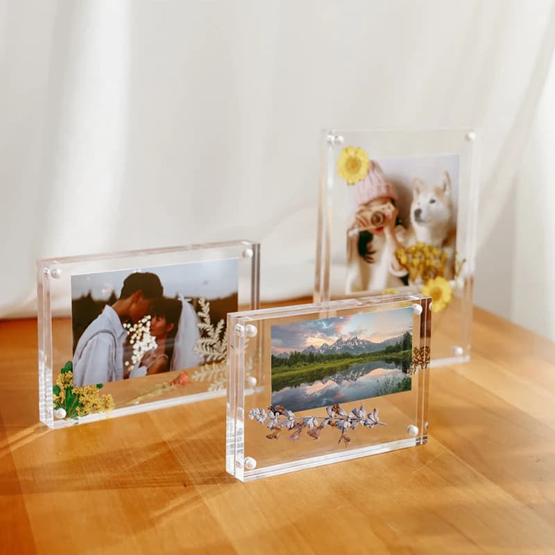 Transparent Frames in Acrylic for Photo, Magnetic Frame Bifacial, Photocard Kpop, Album and Poster Display