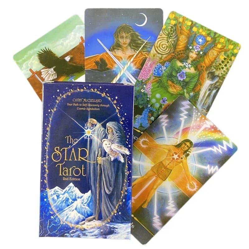 2a edizione The Star Tarot Deck Gioco da tavolo per feste per il tempo libero Carte Oracle di profezia di predizione del futuro di alta qualità con guida PDF