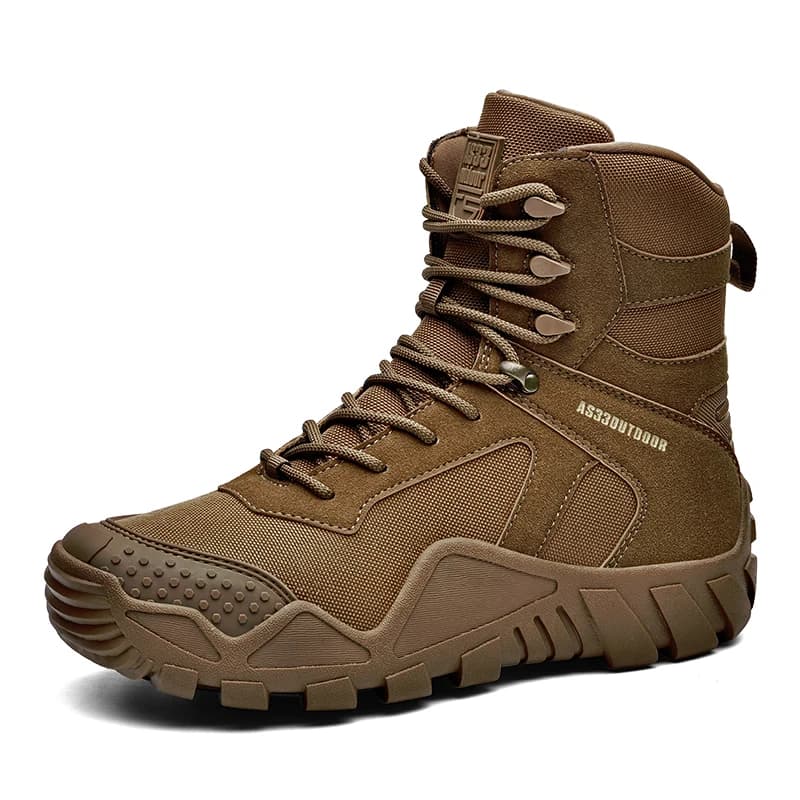 Combat Boots for Outdoor Activities, High-Quality Protective Footwear, Suitable for Military Police and Emergency Use