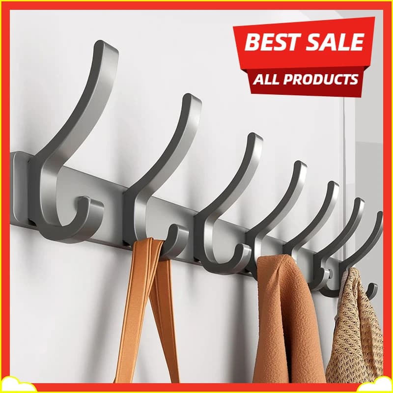 No Drill Door Behind Hook Storage Wall Hanging Clothes Hanger Coat Hook Punch-Free Hanger Bedroom Organizer Storage Kitchen Acce