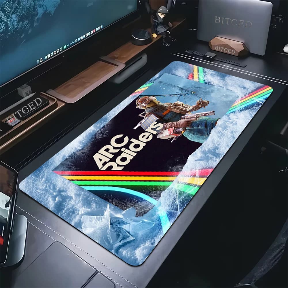 Tappetino per Mouse Anime ARC Raiders, Tappetino da Gioco XXL, Tappetini da Scrivania per PC, Accessori per Giochi, Parti per PC, Tappetino Antiscivolo con Bordo Cucito