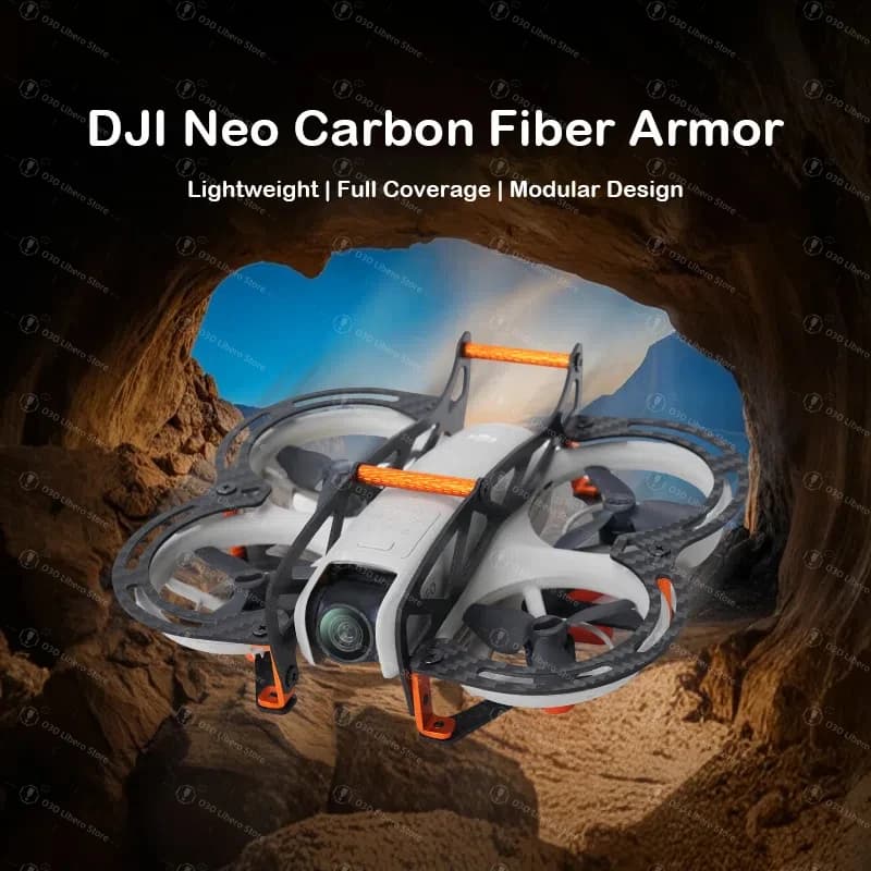 Per DJI NEO Armatura anticollisione interamente in fibra di carbonio Protezione anticaduta leggera Set di accessori combinati per armature per droni
