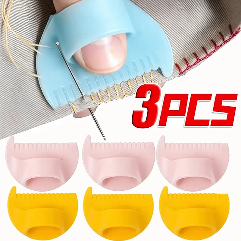 3Pcs Finger Sewing Template Set , 2mm 3mm 4mm Even Stitch Spacing Guide, Hand Sewing Quilting DIY Sewing Aid Tool