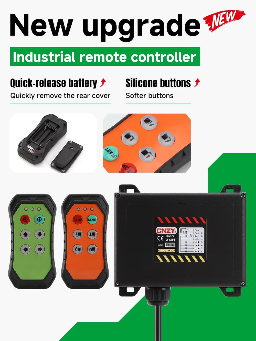 4 buttons single speed Industrial Wireless Radio Crane Remote Control switches winches Hoist track Crane Lift Control