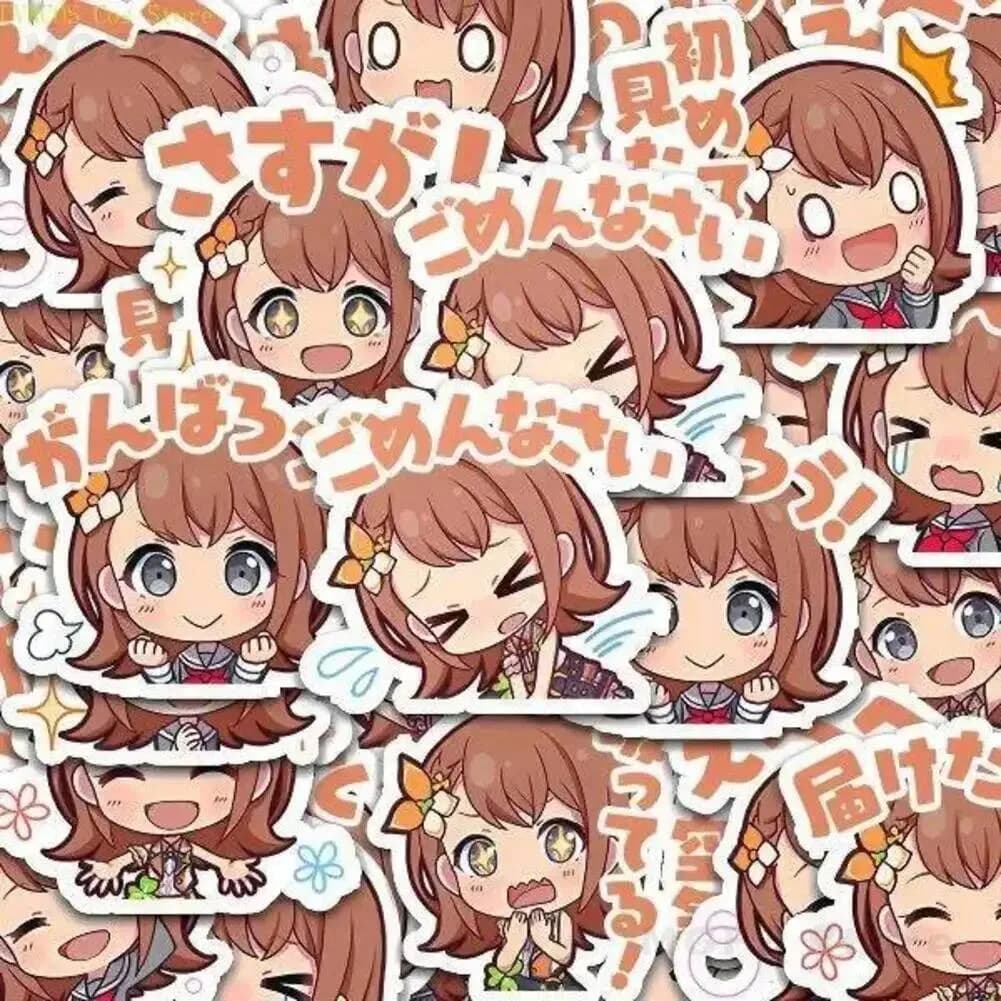 Sekai ‌ Progetto Hanasato Minori ‌ Adesivi per Laptop, Telefono, Bagagli, Impermeabili, Graffiti, Kawaii, per Chitarra, Scrapbook, Skateboard