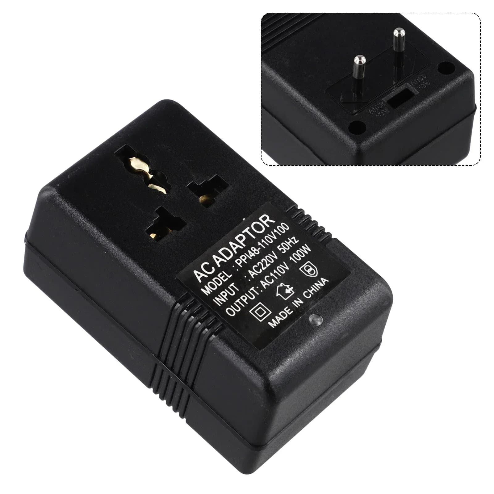 Adattatore di alimentazione da viaggio convertitore di tensione trasformatore step down da 50/100 W CA 220 V a 110 V per uso domestico efficiente e intelligente