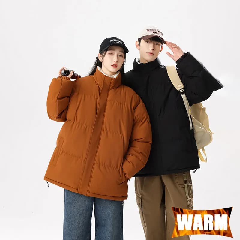 Winter jacket Connect to the Korean windproof Hot coat in solid color Outdoor casual sports Running Hiking Hot winter jacket for couple
