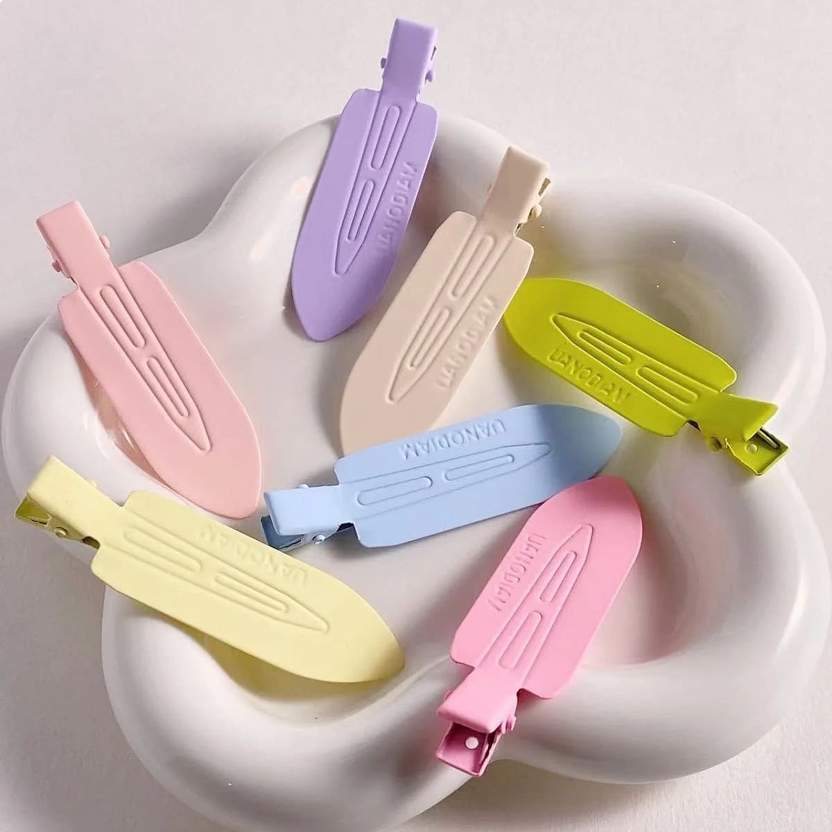 Sweet Cute Metal Gradient Seamless Hairpin Forehead Bangs Clip Makeup Hair Accessory
