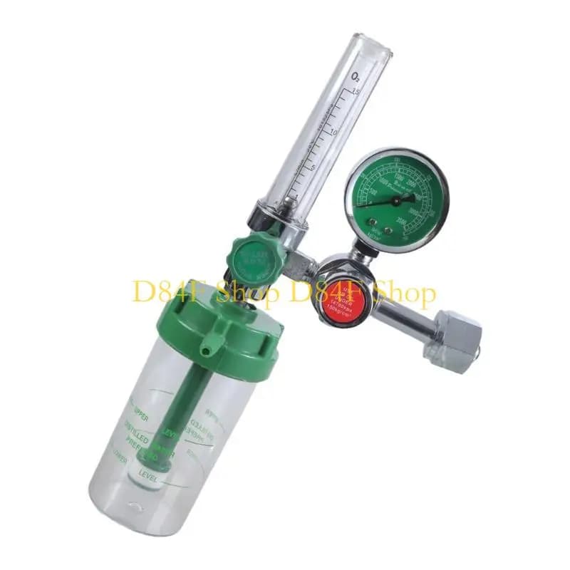 D84F Hospital Pressure Reducing Valves with Humidifier Bottle Gauge Meter CGA540 Oxygen Regulator Inhaler Professional