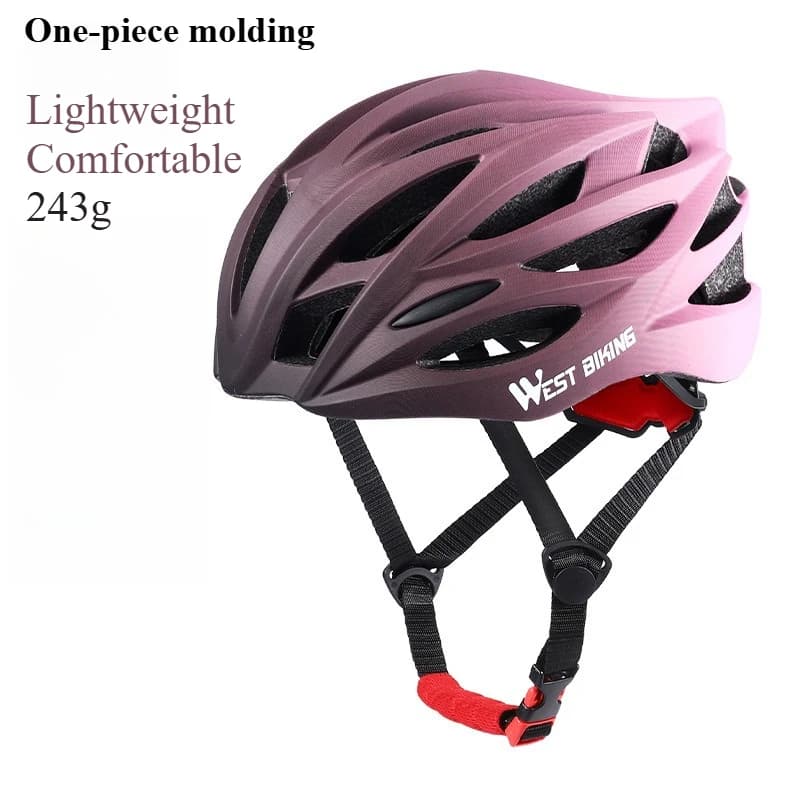 Casco da Ciclismo Elegante con Colore Sfumato, Leggero e Traspirante per l'Estate, Monoblocco Modellato, Regolabile