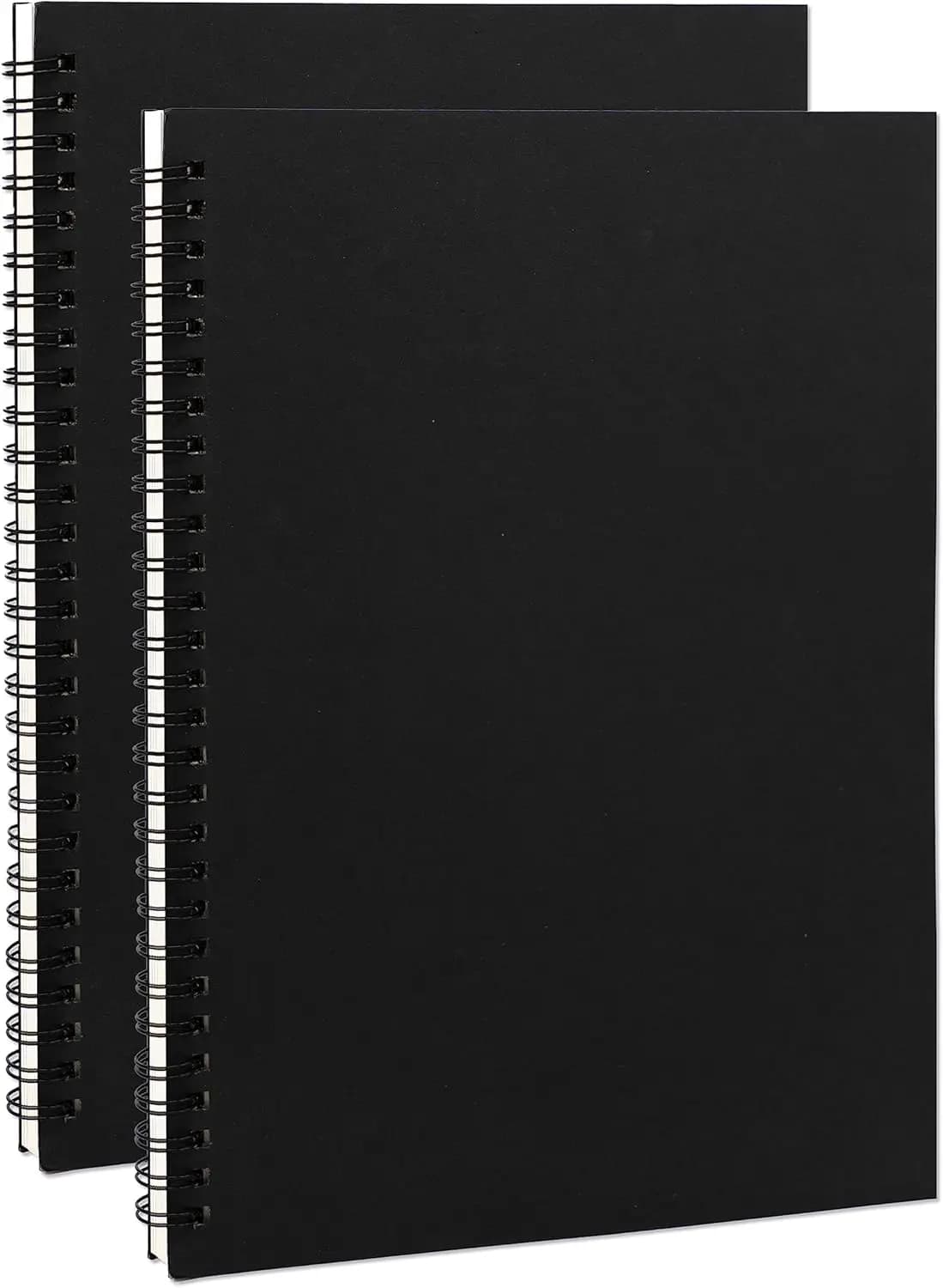 Blank Spiral Notebook 2-Pack, 10x7.5 inch 100GSM, 120 Pages Sketch Book for Drawing Journaling, Soft Cover