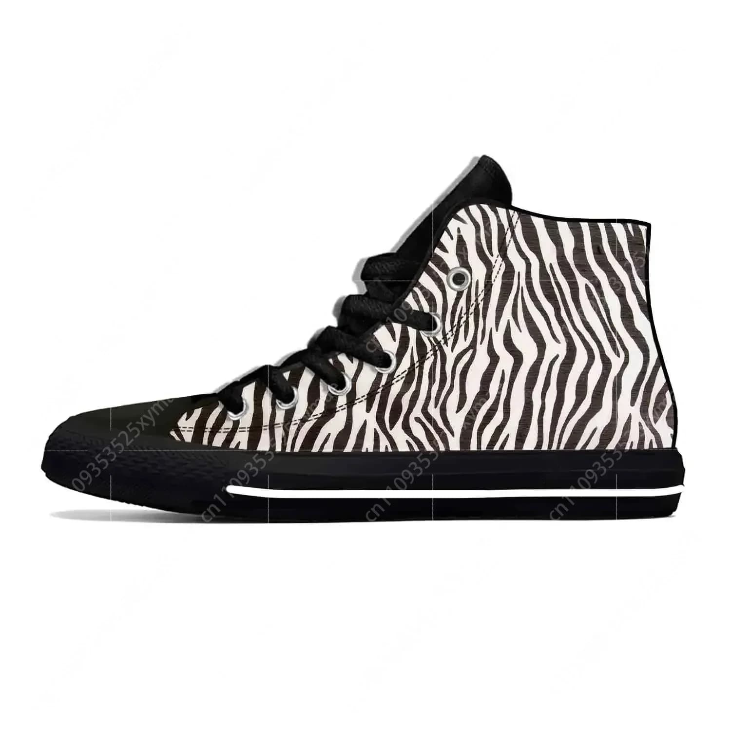 Scarpe Casual alla Moda con Motivo a Strisce di Zebra, Sneakers Traspiranti e Comode con Stampa 3D per Uomo e Donna