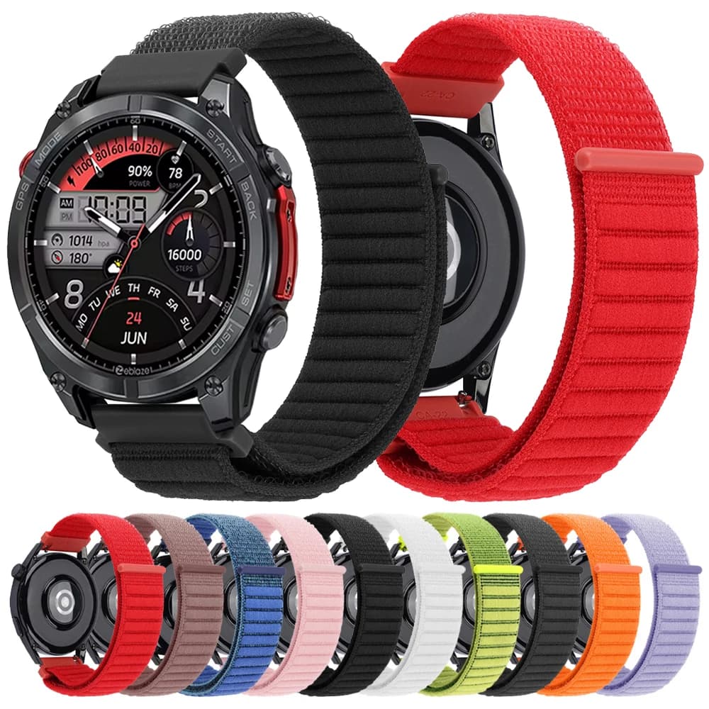 Cinturino in nylon da 22 mm per Zeblaze Stratos 4 cinturino GPS per Zeblaze Stratos 3 2 Ultra Vibe 7 Pro Btalk 3 Pro braccialetto intrecciato